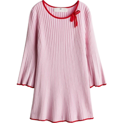H&M Girls Pink Rib-knit dress 4-6Y