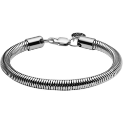 Lucléon Essentials mm Sølvfarvet Snake Kæde Armbånd