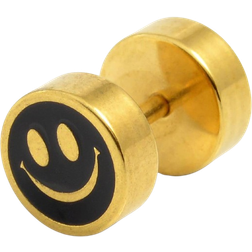 Lucléon Sentio mm Guldfarvet Kirurgisk Stål Smiley Ørestik