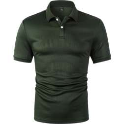 Shein Herren Lässig Poloshirt Einfarbig, Kurzarm für den Arbeitsweg, Sommer