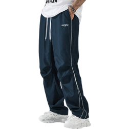 Shein Herren Hose mit geradem Schnitt und aufgedrucktem Buchstabenmuster, elastischem Bund mit Kordelzug und Taschen