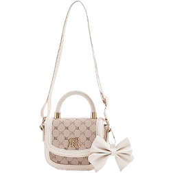 River Island Monogram Cross Body Bag - Brown