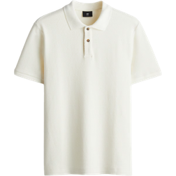 H&M Slim Fit Pikétröja - Vit