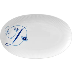 Royal Copenhagen Alfabet Asiet, D, 23,5 cm - Serveringsfat Från Magasin - Hvid Assiett 23cm 23cm