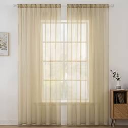 MIULEE Enfärgade Fönstergardiner 140 cm B x 224 cm L 140x224cm