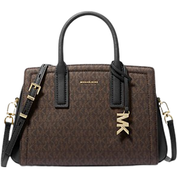 Michael Kors MK Laila Small Signature Logo Satchel - Brown