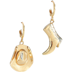 Shein Cowboy Hat & Western Boot Mismatched Earrings