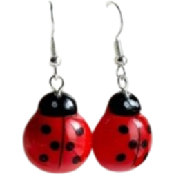 Shein Resin Ladybug Earrings, Y2k Bug Earrings, Weird Earrings
