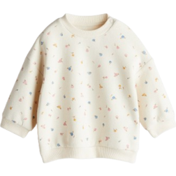 H&M Printed Sweatshirt - Cream/Floral (1265611004)