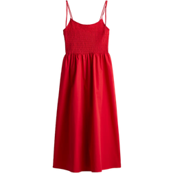 H&M Tie Strap Smocked Dress - Red