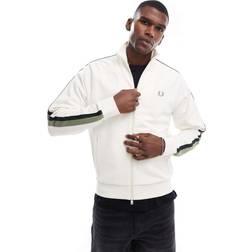 Fred Perry Träningsjacka Med Tejpad Logga - Naturvit