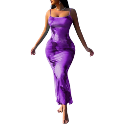 Shein Schmal geschnittenes Damen Cami-Kleid mit sexy Verlauf-Blumenmuster