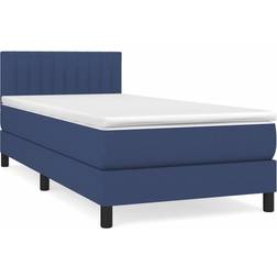 vidaXL Ramsäng med madrass tyg Kontinentalsäng 100x200cm
