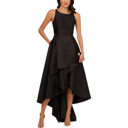Adrianna Papell High-Low Mikado Gown - Black