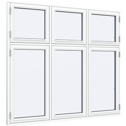 Sparvinduer DB0306 Træ Sidehængt vindue Vindue med 3-lags glas 121x86cm