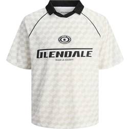 Jack & Jones Printed Polo - White/Cloud Dancer