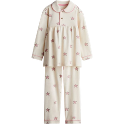 H&M Jente Mønstret Bomullspyjamas - Beige