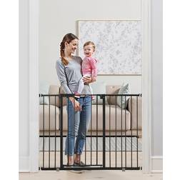 VEVOR Adjustable Width 36 Inches High Dog Gate Black
