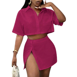 Shein Casual Vacation Shirt Set - F Size