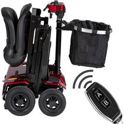 Green Power Auto Folding Electric Mobility Scooter Remote Control Removable Lithium Battery