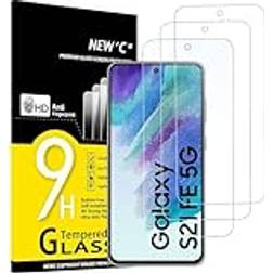 New'C Samsung Galaxy S21 FE 5G Screen Protector Tempered Glass 3 Pack