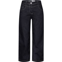 Cecil Damen Wide Leg Jeans - Blau