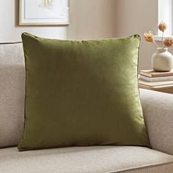 Dunelm Recycled Velour Cushion Cover Green (55x55cm)