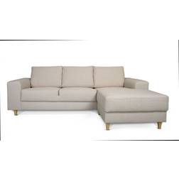 Ebuy24 Nordic Med Chaiselong Højrevendt Lys Beige Sofa