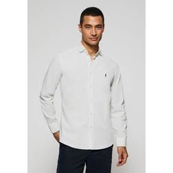 Polo Club Camisa Slim De Popelín Blanca Con Logo Bordado Rigby Go - Blanco