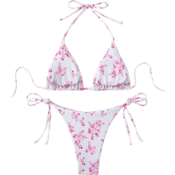 Shein Womens Swimwear Set Random Printed Pattern