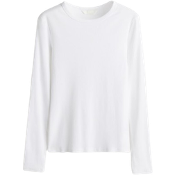 H&M Ribbad Bomullströja - Vit