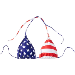 Shein Women Summer Beach American Flag Printed th Of July Halter Neck Bikini Top For Vacation Random Print
