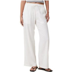 Cotton On Wide Leg Linen Look Pant - White