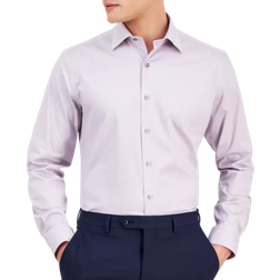 Alfani Men's Slim-Fit Temperature Regulating Dress Shirt, Created for Macy's Brown Rice 17-17 1/2 34-35