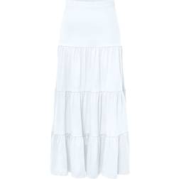 Only Tiered Maxi Skirt - White