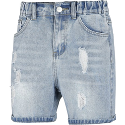 Shein Boys Ripped Frayed Bleach Wash Denim Shorts