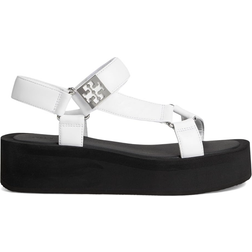 Tory Burch Mellow Platform Sandal - Optic White/Silver/Perfect Black