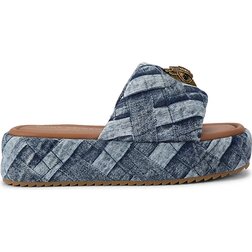 Kurt Geiger Kensington Puff Sandal - Blue Denim Woven