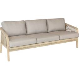 Kettler Cora Rope 3 Seat Garden Lounging Acacia Wood Natural Outdoor Sofa