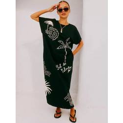 Never Fully Dressed Slogan Maxi Dress - Black