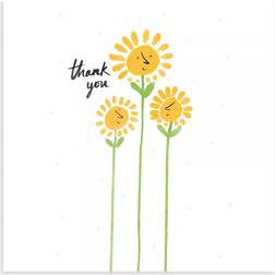 Woodmansterne Happy Flowers Thank You Card