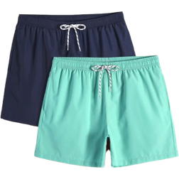 Shein Men 2pcs Drawstring Swim Trunks
