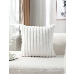 Shein Plush Pillowcase Square Pillow Case White (40x40cm)