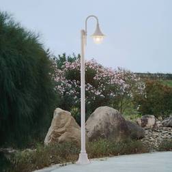 Lindby Utomhuslampa Daphne 220 cm Vit Metall E27 Pollare 220cm