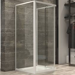 Ogomondo Box Cabina Doccia Corner 3 Lati Cristallo Temprato Trasparente 75x75x75 750x750x1850mm