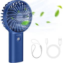Tecknet Handheld Fan Portable USB Rechargeable 5200mAh