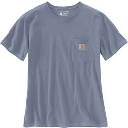 Carhartt Women's Loose Fit Heavyweight Short Sleeve Pocket T-Shirt - Purple
