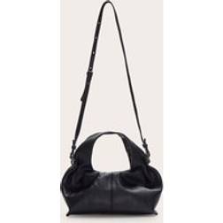 PrettyLittleThing Black Slouchy Mini Pu Handbag - Black