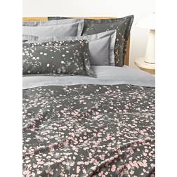 Westwing Collection Baumwollsatin Bettdeckenbezug Sakura Blumen Print Påslakan