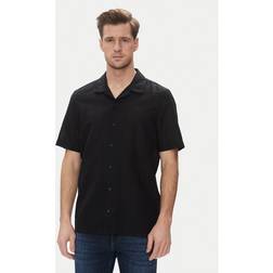Calvin Klein Linen Cotton Cuban Collar Shirt
